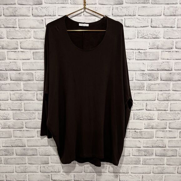 Bryn Walker Ostrich Rachele French Terry Dolman Sleeve Tunic Size Medium - Picture 2 of 7